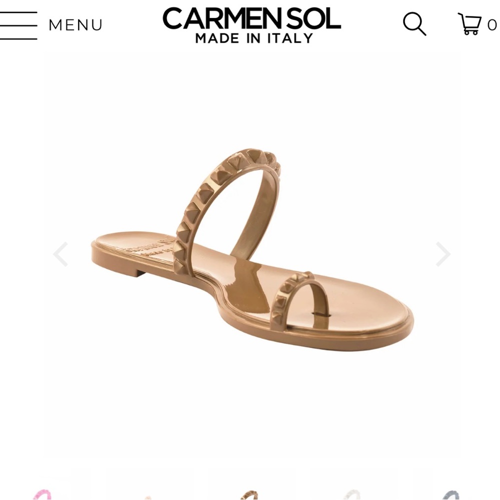 Carmen sol nude Maria flat jelly sandals